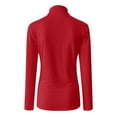 thumbnail image 6 of Womens Tops Casual Solid Long Sleeve Mock Turtleneck Slim Fit Stretchy Layer Tee Shirt Winter Top M Sweaters For Women, 6 of 6