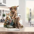 thumbnail image 4 of YiJuHui Easter Bunny Decorations Acrylic, Cute Bunny Figurine with Egg, Durable Spring Home Decor, Tabletop Shelf Display for Holiday Party Gift, 4 of 6