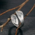 thumbnail image 3 of 925 Sterling Silver Dandelion Open Rings for Women Men Wedding Bands Vintage Love Nature Plants Wide Hugging Wrape Rings Silver Jewelry Christmas Gifts for Mother Daughter, 3 of 7