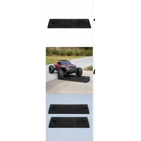 SOPOTUTU Rubber Driveway Slope Mat with Safety Bolts, Portable Outdoor Vehicle Ramp Mat for Garage, Parking, and Curb Access