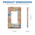 thumbnail image 2 of Light Switch Cover Bohemian Tribal 1 Gang Decorative Switch Face Wall Plate Boho Cute Electrical Switch Plates for Bathroom Bedroom, 2 of 6
