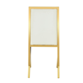 thumbnail image 6 of Tcbosik Upholstered Dining Chairs Set of 2, Modern Kitchen Chair with Metal Legs, Easy Assembly, White+Gold, 6 of 9
