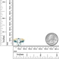 thumbnail image 6 of Gem Stone King 6.50 Ct Sky Blue Simulated Aquamarine London Blue Topaz 18K Yellow Gold Plated Silver 3-Stone Engagement Ring, 6 of 6