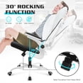 thumbnail image 6 of Wasait Ergonomic Office Chair Rocking Desk Chair with Lumbar Pillow Comfortable Mesh Desk Chair with Adjustable Armrests & Headrest High Back Ergonomic Chair Black, 6 of 8