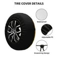 thumbnail image 3 of Kdxio Spare Tire Cover for RV Trailer, Waterproof Wheel Cover,Camper Spare Tire Cover Fit for Rv SUV Truck Travel Trailer 16 inch-Flower Bush Sunflower, 3 of 8
