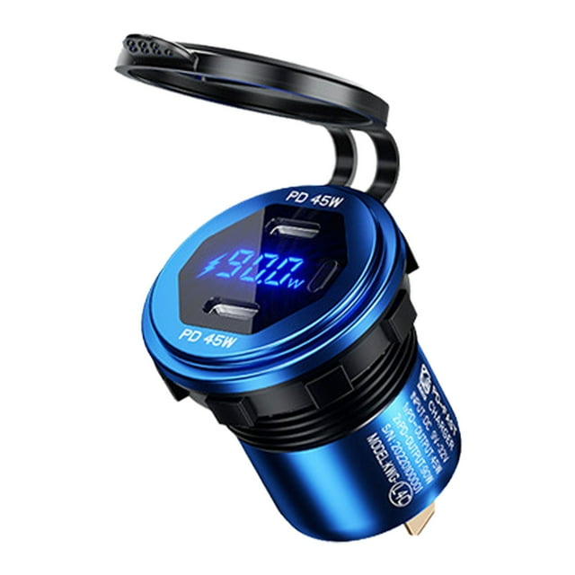 Car PD Ports 90W Fast Charging Adapter Upgraded Vehicle Charger