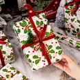 thumbnail image 2 of Christmas Wrapping Paper Roll, Holly Berry Gift Wrapping Paper, Luxury Gold Foil Berry Greenery Holly Christmas Gift wrap for Holiday Gift Packaging (Mini Roll, 17 Inch X 33 Feet), 2 of 15