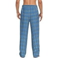 thumbnail image 3 of Bingfone Blue Gingham Mens All Over Print Sleep Pajama Pants-Xx-Large, 3 of 9