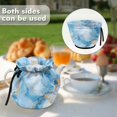thumbnail image 2 of ZUXONGSY Marble Stripes Teapots Dust Cover Teapot Cozy Cover Insulated with Elastic Band Drawstring Personalized Insulated Kettle Cover Portable Kitchen Home Decor, 2 of 6