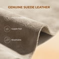thumbnail image 2 of Women's Platform Slippers Genuine Suede Slip-On Memory Foam Cozy Fluffy House Shoes for Indoor Outdoor Comfort, 2 of 5
