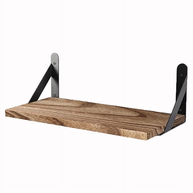 1 Uds estantes flotantes, estantes de madera rústica, 1 juego de estante montado en la pared para decoración de baño, dormitorio, sala de estar y plantas 11,4*6,1 pulgadas