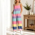 thumbnail image 6 of Hduncf Girls Sleeveless Jumpsuits Casual Spaghetti Strap Romper with Side Pockets Teen Girls Wide Leg Jumpsuit Summer Outfits Pink 11-12 Years, 6 of 9