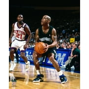 Stephon Marbury Minnesota Timberwolves Unsigned Black Alternate Jersey Pull Up Jump Shot vs. New York Knicks Photograph