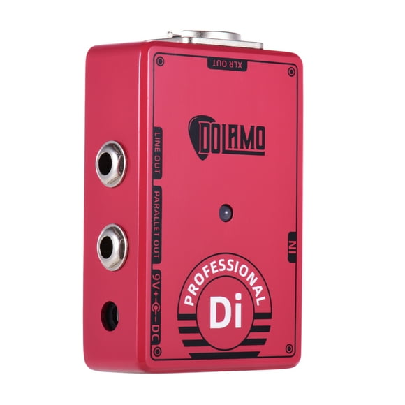 Dolamo Dolamo D-7 Pédale de Guitare Active DI Box avec Sortie XLR, Boîtier en Alliage, et Interrupteur de Levage au Sol pour Guitares Électriques et Enregistrement