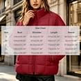 thumbnail image 3 of Mifsaly Quilted Puffer Jacket for Women Stand Collar Zip Up Long Sleeve Oversized Lightweight Winter Coat Fall Cold Weather Casual Warm Outerwear with Pockets Red,S, 3 of 8