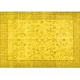 thumbnail image 1 of Ahgly Company Machine Washable Indoor Rectangle Abstract Yellow Contemporary Area Rugs, 7' x 9', 1 of 4