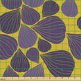 thumbnail image 2 of Ambesonne Fruit Fabric by the Yard Upholstery, Striped Purple Figs Pattern, 5 Yards, Mustard Pale Eggplant, 2 of 5