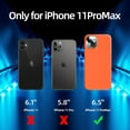 thumbnail image 6 of [5 in 1 for iPhone 11 Pro Max Case 6.5, with 2 Pack Screen Protector + 2 Pack Camera Lens Protector, Liquid Silicone Slim Shockproof Protective Phone Case [Microfiber Lining] (Orange)…, 6 of 14