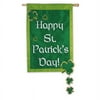 St. Patrick's Day with Spinning Clovers Applique House Flag