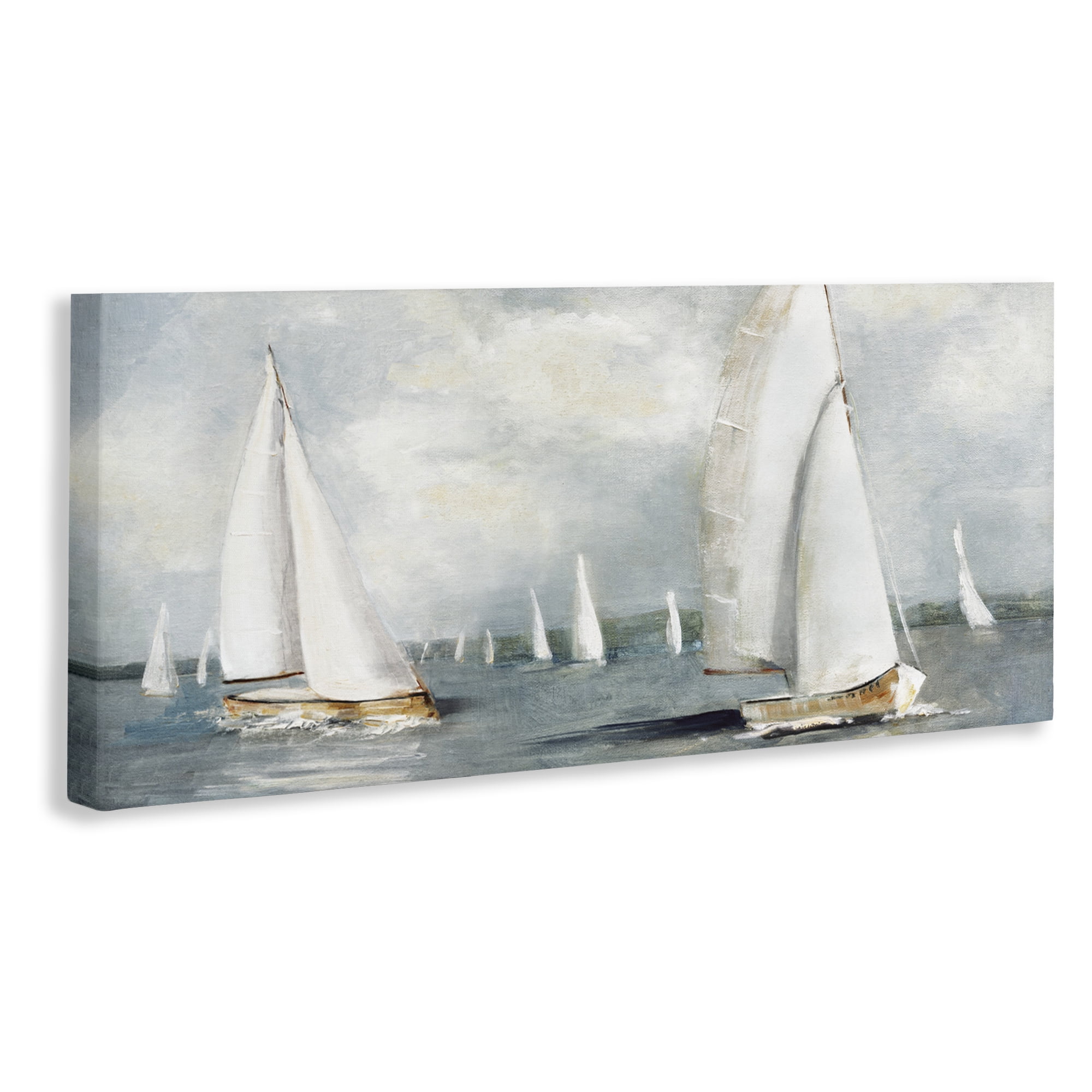 Stupell Industries Windy Sailboat Fleet Canvas Wall Art, design by Sally Swatland