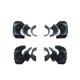 thumbnail image 4 of 2 piezas de protección de parachoques de motor de motocicleta, bloque decorativo de 25mm, barra de choque para BMW R1200gs Lc Adv Honda Crf1000l o Suzuki, negro Feliz Sencillez, 4 of 5