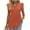 3# Orange, variant on Women's Casual V Neck Babydoll Tank Top Sleeveless Ruffle Hem Peplum Shirt Hot Pink S