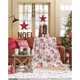 thumbnail image 3 of Christmas Tree Candy Cane Flannel Blanket for Bed,Travel and Camping, Pink Coffee Cup Star Super Soft Cozy Blanket for All Seasons 40"x50", 3 of 6