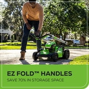 Greenworks 80V 21 Brushless Cordless (Push) Lawn Mower (LED Headlight + Aluminum Handles), 4.0Ah Battery and Rapid Charger Included (75+ Compatible Tools)