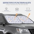 thumbnail image 5 of Uemuo Floral Butterfly Printed 2 PCS Car Windshield Sun Shade, Auto Sun Heat and UV Rays Blocker, Foldable Automotive Front Window Sunshade Protector, 5 of 7
