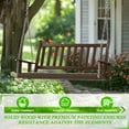 VEIKOUS 4ft Wooden Garden Porch Swing with Chains, 2Person Rustic