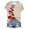 thumbnail image 4 of MEICHEN Womens Summer Tops Trendy Ruched Cap Short Sleeve Tshirts Shirts Crew Neck T Shirts Fashion Clothing, 4 of 4