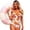Orange, variant on Floral Print Swimsuit Athletic Beach Swimwear Neck Bathing For Surfing Pool