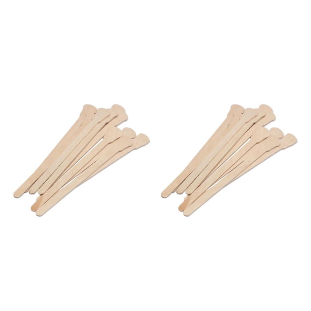 Seitruly Barra de cera para el cabello, herramienta de limpieza de desechable para encerar, pieza de madera, suministros de belleza para raspar, 100/paquete 2piezas Seitruly CBP213361