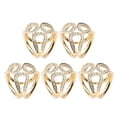 thumbnail image 1 of 5 Pcs Women' Crystal 3 s Scarf Buckle Brooch Scarf Jewelry, 1 of 8