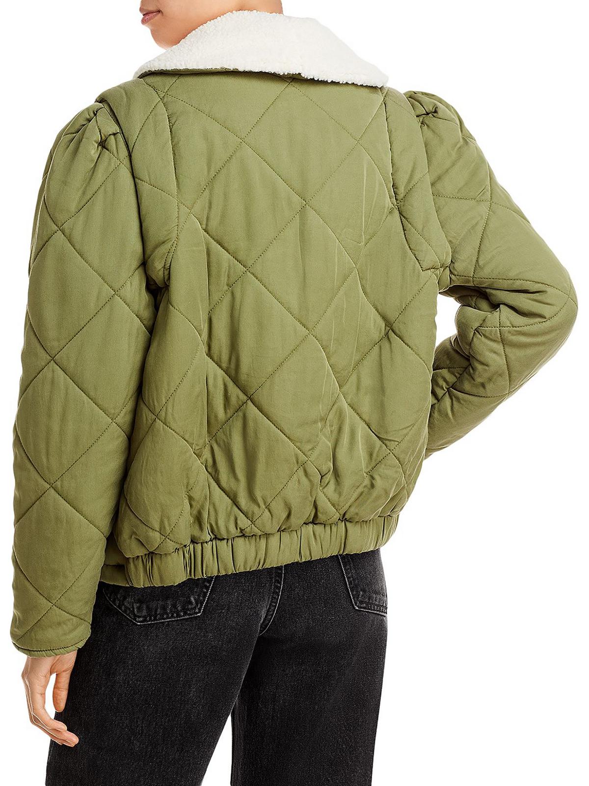 BLANKNYC Womens Faux Fur Trim Quilted Puffer Jacket Walmart