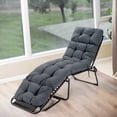 thumbnail image 2 of Gymax Set of 4 73'' Lounge Chaise Cushion Padded Recliner Cushion Grey, 2 of 10