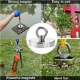 thumbnail image 2 of Piaoyu High Suction Magnet with Hanging Ring and Rope - Perfect for River, Deep Sea and Lake Rescue Fishing Set, 2 of 14