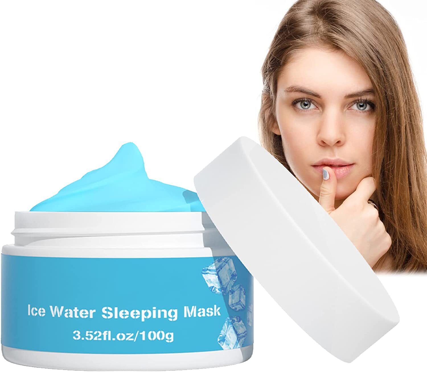 Moisturizer Ice Water Sleeping Mask,Hydrating Overnight Face Mask
