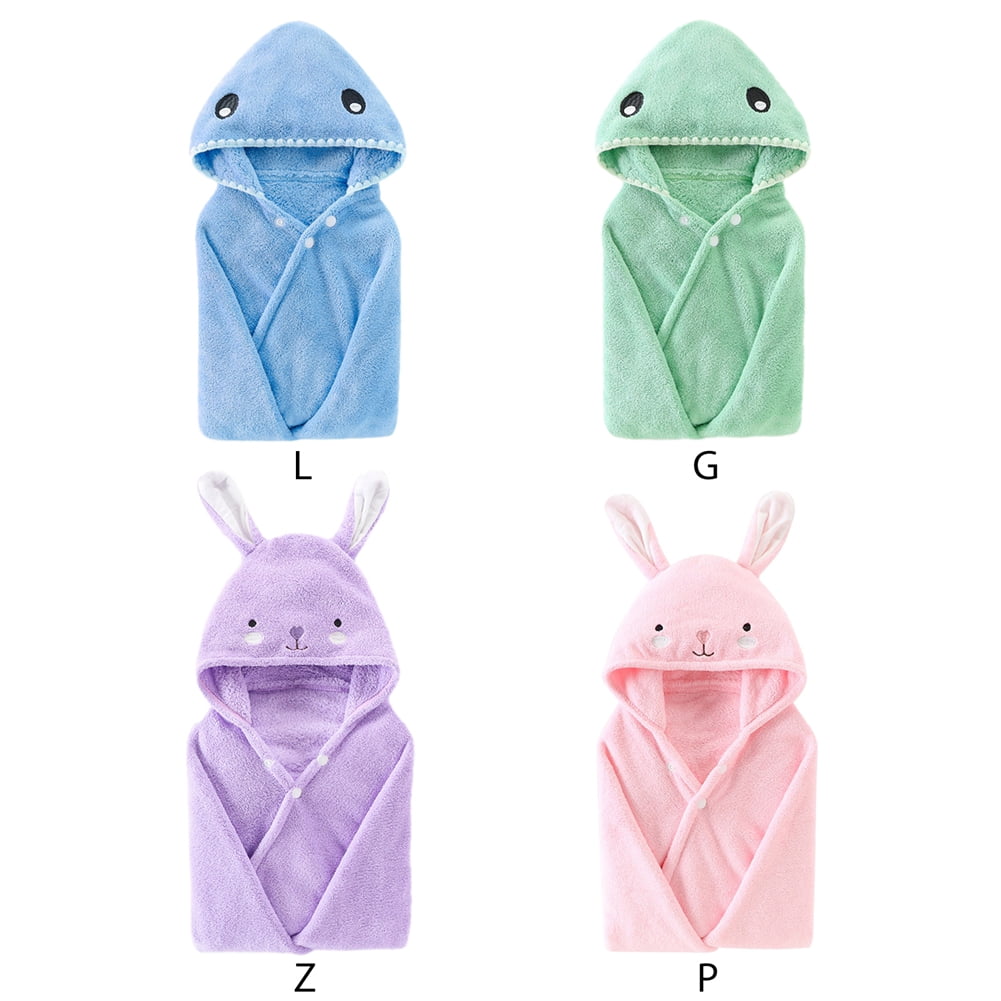 URMAGIC Baby Coral Fleece Bath Towel Ultra Soft Hooded Towel Highly Absorbent Toddlers Bathrobe Blanket Kids Shower Gifts for Boys Girls