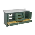 thumbnail image 5 of Harper 72" Double Bathroom Vanity with Sage Green Cabinet and Carrara Marble Top, 5 of 6