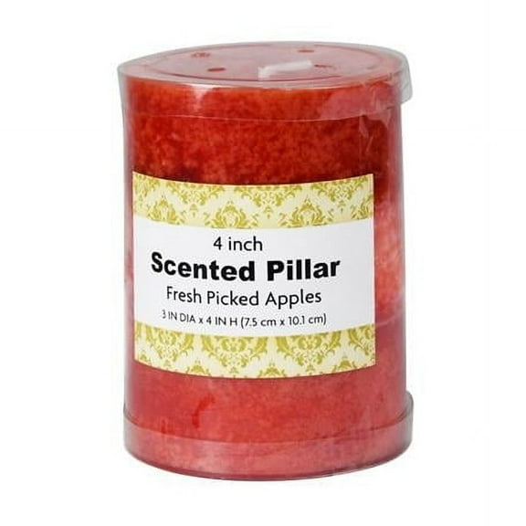 Jeco CPC-3411-24 3 x 4 in. Tritone Scented Pillar Candle, Red - 24 Piece