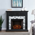 thumbnail image 3 of SEI Furniture Drovling Marble Electric Fireplace in Black, 3 of 4