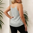 thumbnail image 4 of Miluxas Womens Sequin Sleeveless Sparkly Tank Tops V Neck Strappy Shimmer Cami Top Sparkle Shirt for Partty Club Silver, 4 of 7