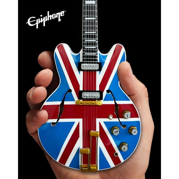 Axe Heaven Epiphone "Union Jack Sheraton" Casino Mini Guitar Replica Collectible EG-812