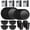 Black, variant on Innovative Life Tableware Set, 4-Person Set, Shatter-Resistant, Reusable, Ideal for Camping and Parties,White
