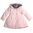 thumbnail image 2 of ITFABS Baby Girls Cotton Solid Color Coat, Windproof Round Collar Hooded Top, 2 of 6