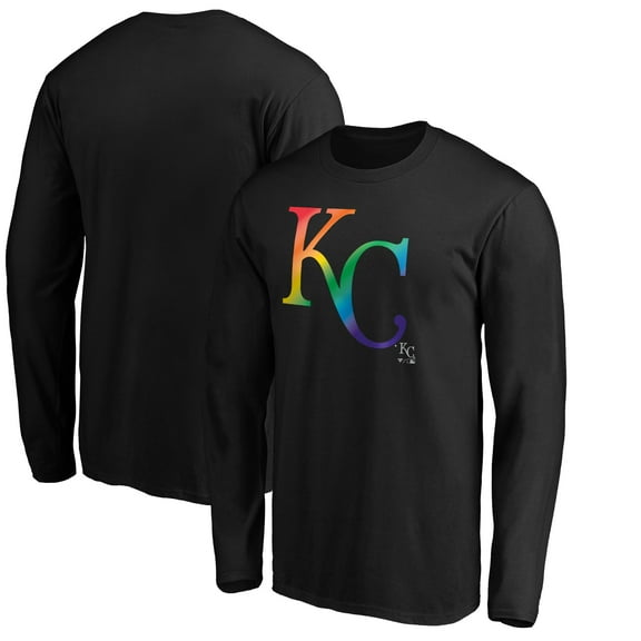 Men's Black Kansas City Royals Team Pride Logo Long Sleeve T-Shirt