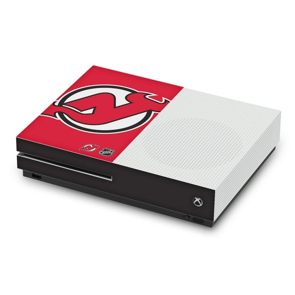 Head Case Designs Officially Licensed NHL New Jersey Devils Oversized Vinyl Sticker Skin Decal Cover Compatible with Microsoft Xbox One S Console
