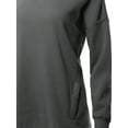 thumbnail image 4 of A2Y Women's Relaxed Fit Long Sleeve V-Neck Side Pocket Sweatshirt Mid Grey 3XL, 4 of 6
