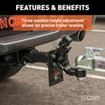 thumbnail image 4 of CURT 48325 Adjustable Pintle Mount for 2-Inch Hitch Receiver, 15,000 lbs, 6-1/2-Inch Drop, 8-Inch Length, 4 of 4